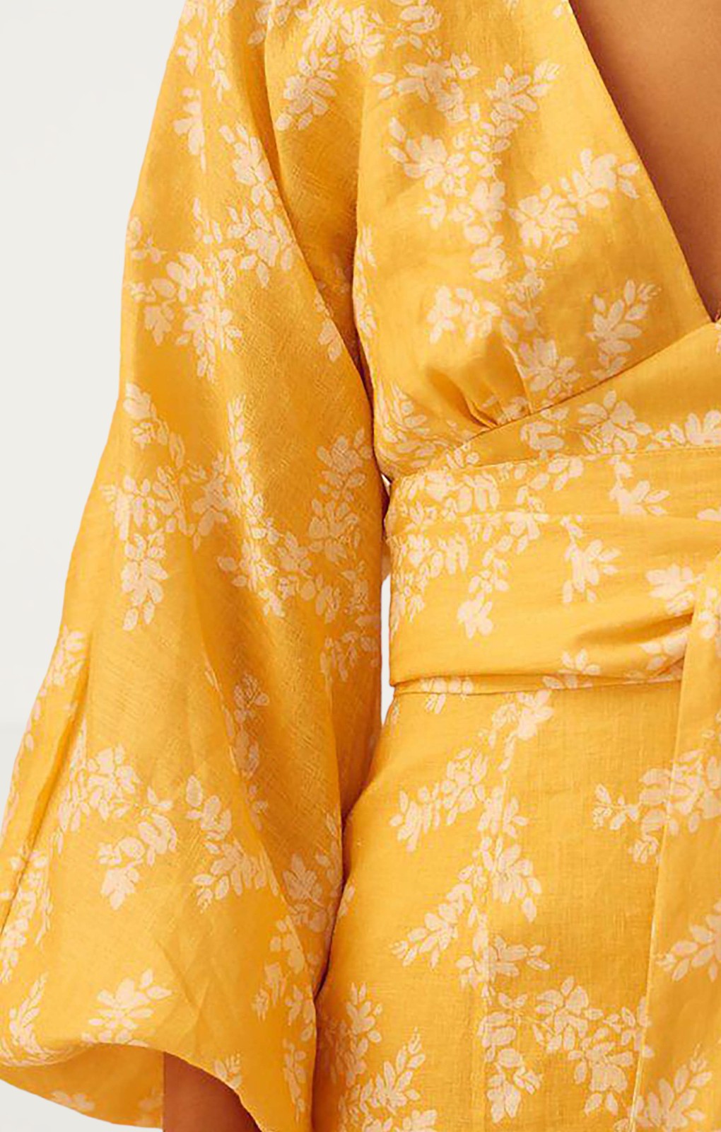 Keepsake The Label Fallen Long Sleeve Golden Floral Dress