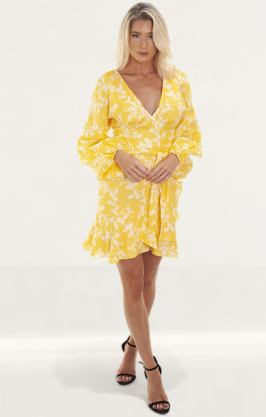 Keepsake The Label Fallen Long Sleeve Golden Floral Dress product image