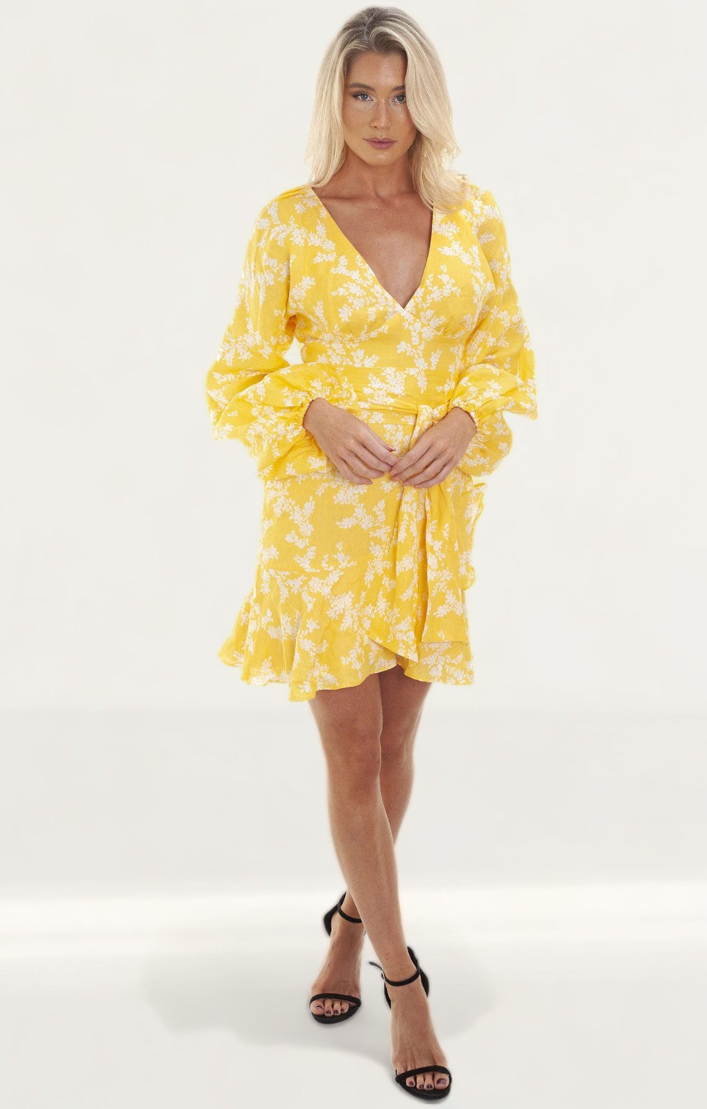 Keepsake The Label Fallen Long Sleeve Golden Floral Dress