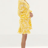 Keepsake The Label Fallen Long Sleeve Golden Floral Dress