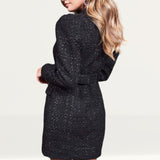 Lavish Alice Black Puff Sleeve Boucle Blazer Dress product image