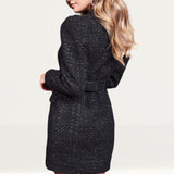 Lavish Alice Black Puff Sleeve Boucle Blazer Dress