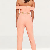Lavish Alice Cantaloupe Bustier Corset Jumpsuit