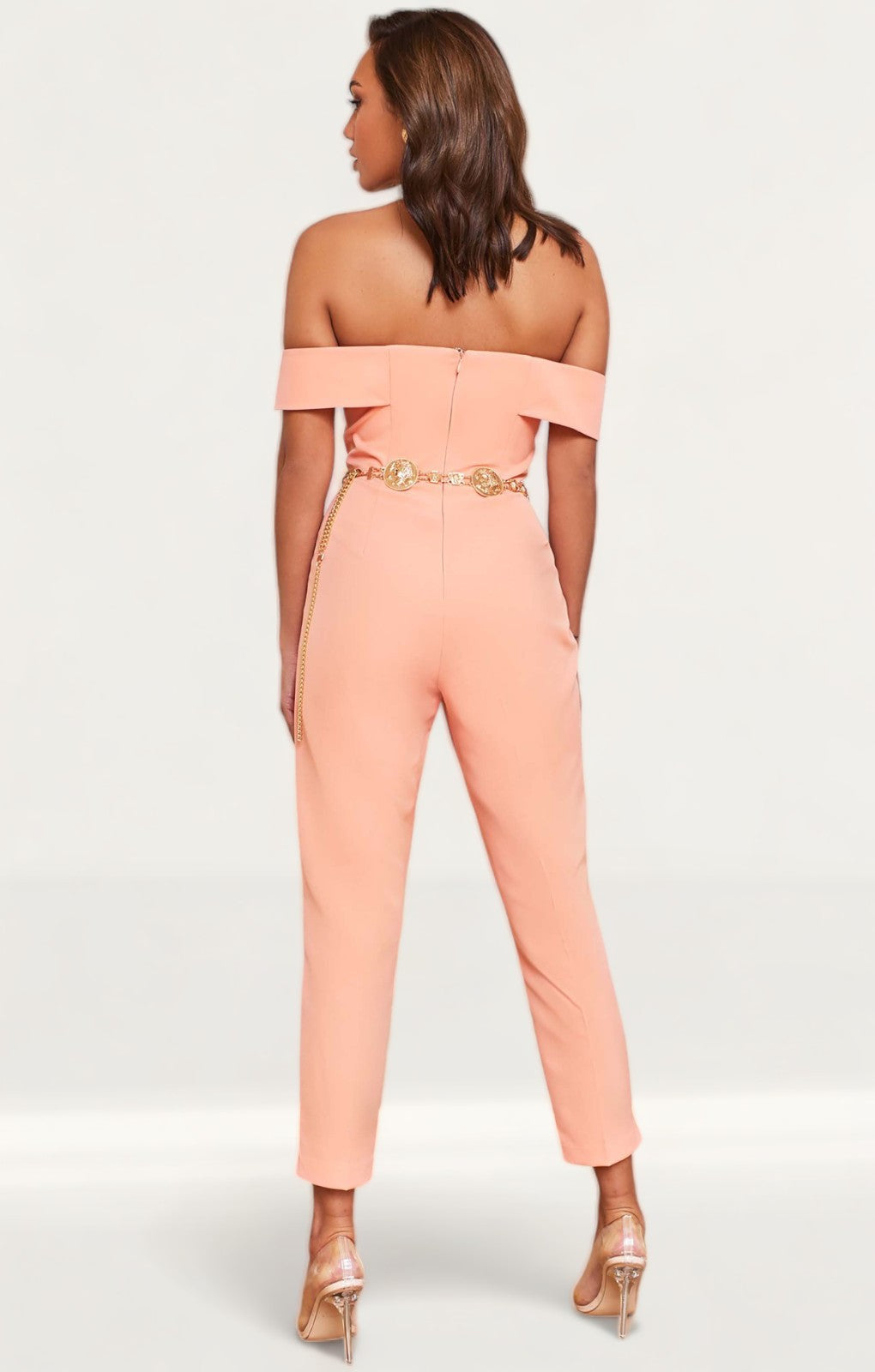 Lavish Alice Cantaloupe Bustier Corset Jumpsuit