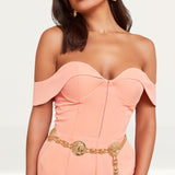 Lavish Alice Cantaloupe Bustier Corset Jumpsuit