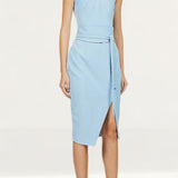 Lavish Alice Obi Halter-neck Stretch-woven Midi Dress product image