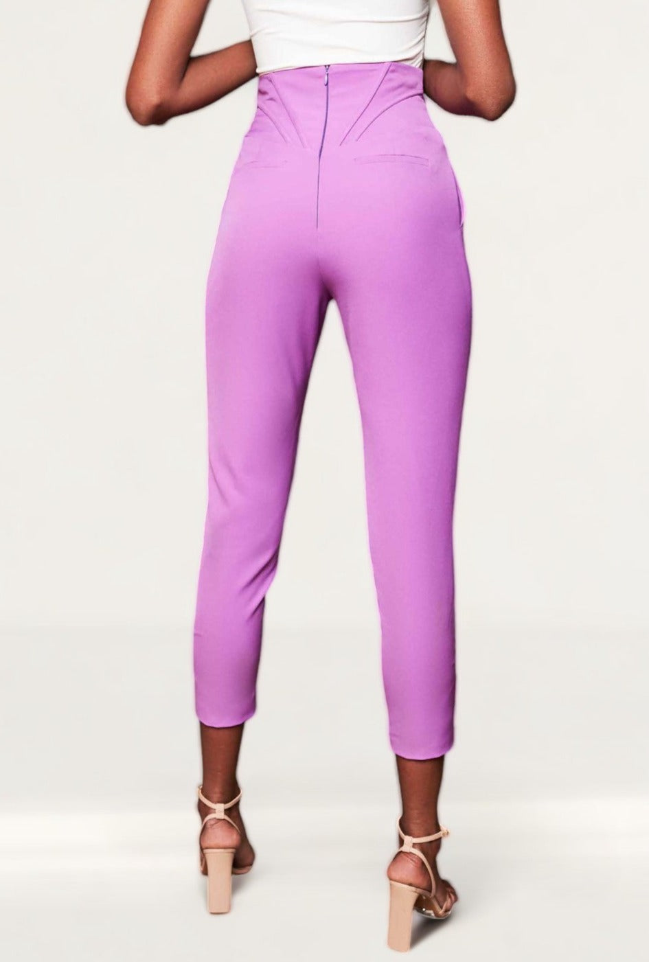 Lavish Alice Purple Balloon Sleeve Blazer And Corset Waist Trousers product image