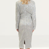 Lavish Alice Silver Sequin Midi Dress product image