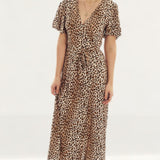 Seven Wonders Leopard Print Wrap Midi Dress