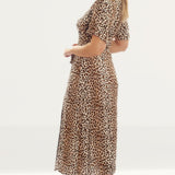Seven Wonders Leopard Print Wrap Midi Dress