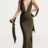 Lexi Adora Dress In Olive Green