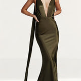 Lexi Adora Dress In Olive Green