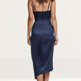 Lexi Carmen Dress In Navy product image