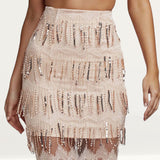 Lexi Pia Midi Dress In Pale Peach