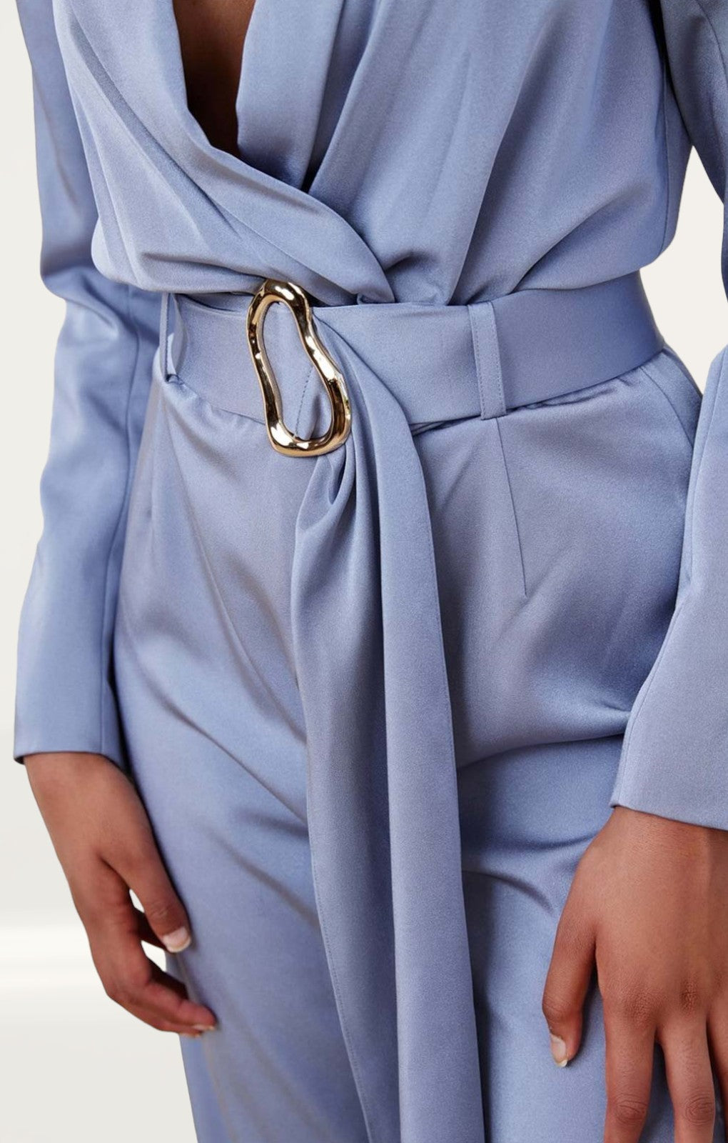 Lexi Steel Blue Rafaella Jumpsuit