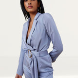 Lexi Steel Blue Rafaella Jumpsuit