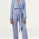 Lexi Steel Blue Rafaella Jumpsuit