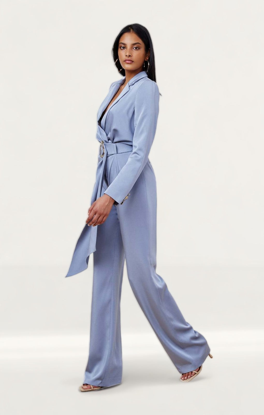 Lexi Steel Blue Rafaella Jumpsuit