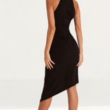 Lipsy Black Halter Neck Asymmetric Bodycon Dress product image