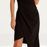 Lipsy Black Halter Neck Asymmetric Bodycon Dress product image