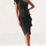 Lipsy One Shoulder Ruffle Midi Dress product image
