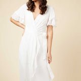 Ambrose Bridal Ivory Embellished Wrap Maxi Dress product image