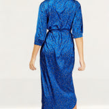 Little Mistress Blue Leopard Print Midaxi Shirt Dress product image