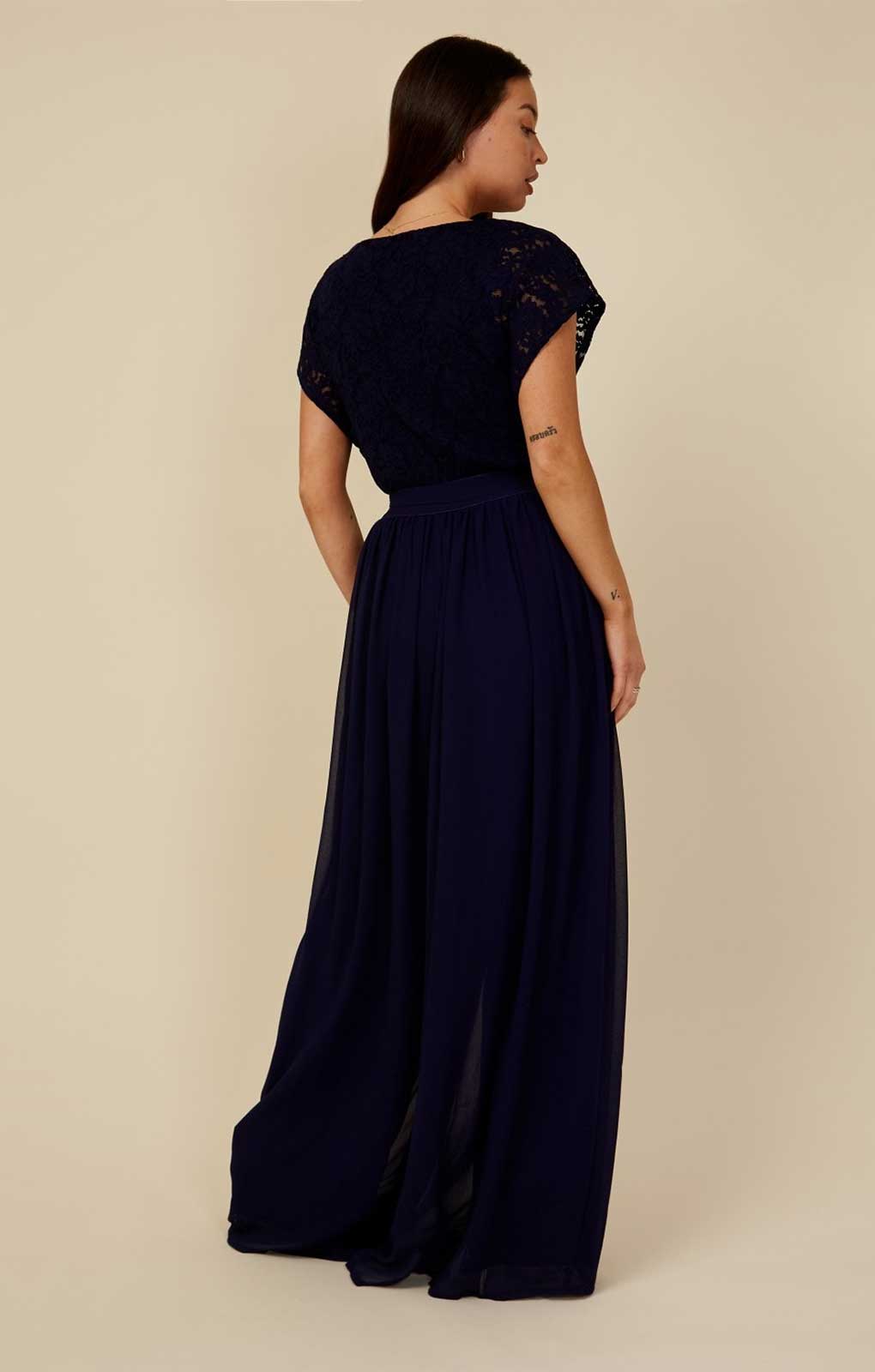 Little Mistress Rafaela Navy Lace Reversible Jumpsuit