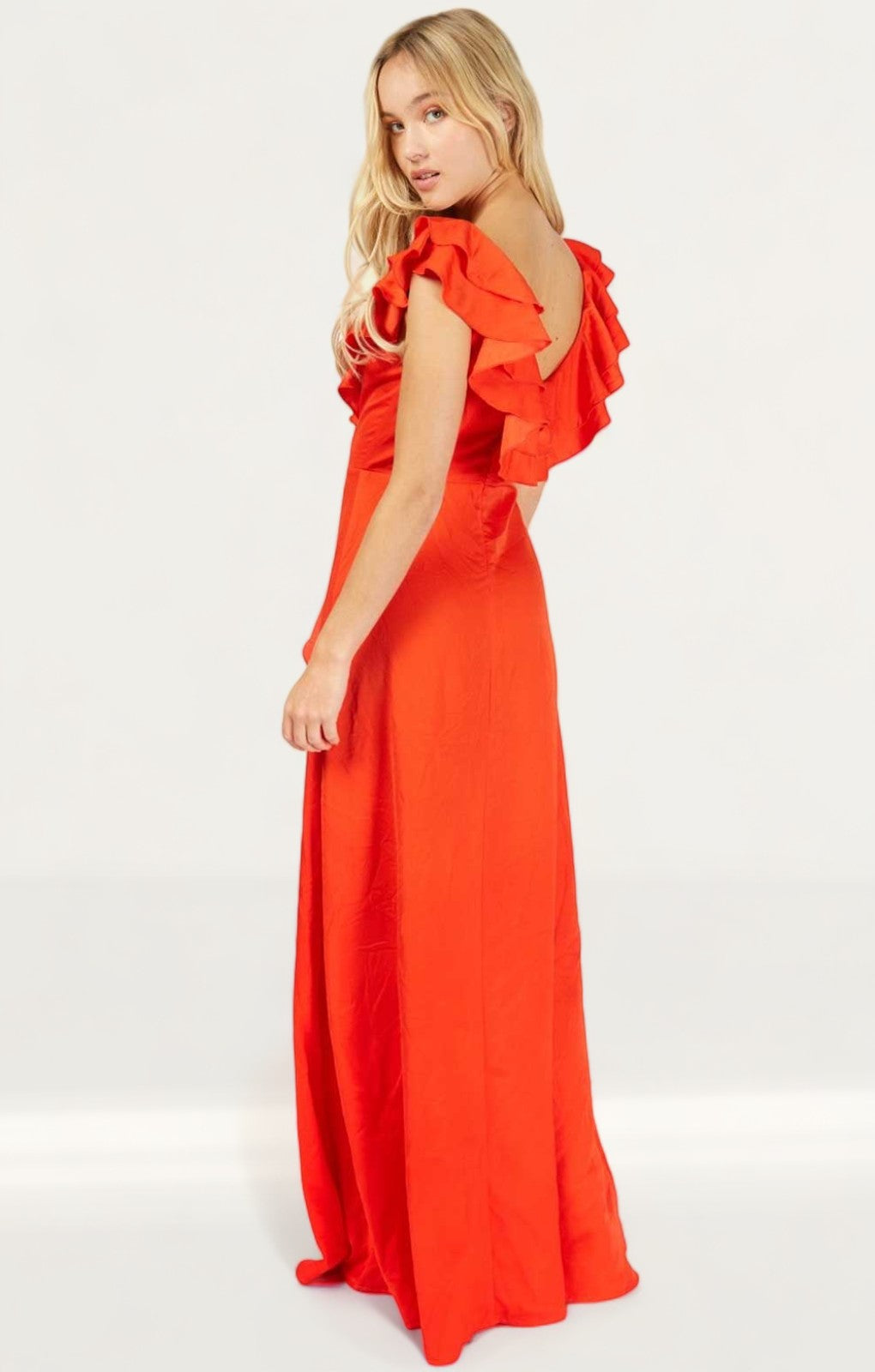 Little Mistress Red Ruffle Maxi