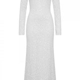 Little Mistress Pandora White Embellished Maxi Dress product image