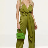 Little Mistress Satin Wide Leg Jumpsuit