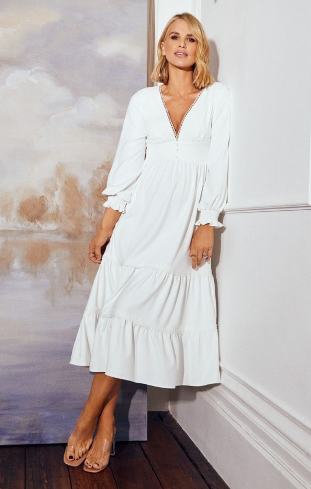 little mistress cream dress Little Mistress embellished maxi dress in cream
