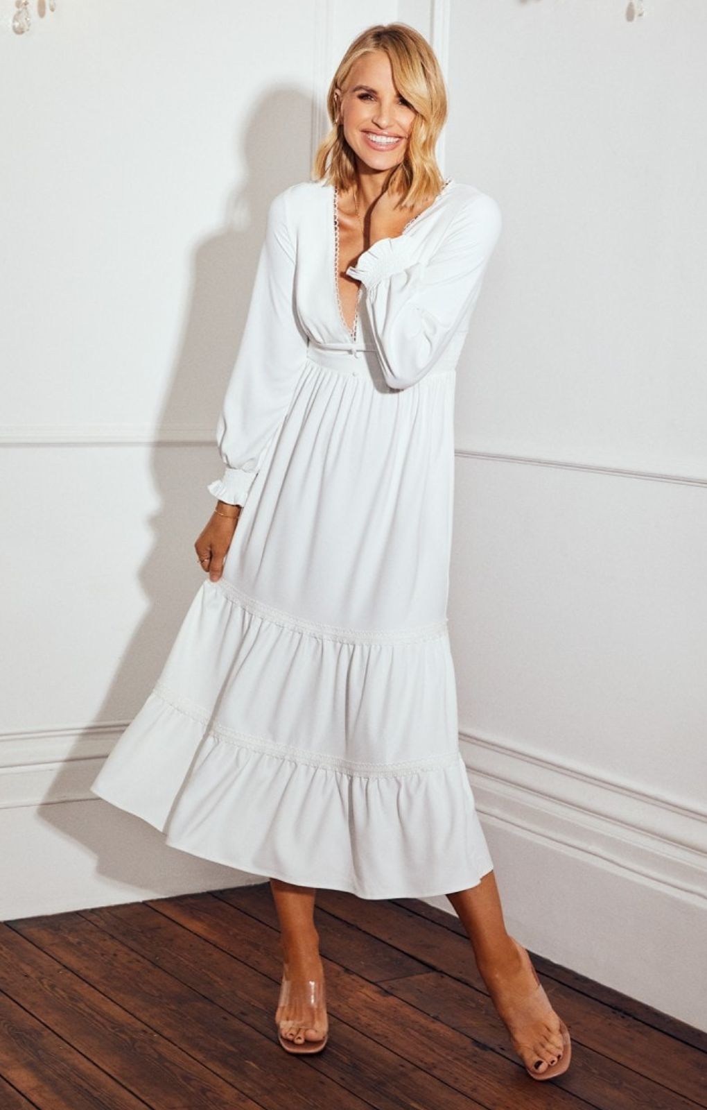Little mistress crochet insert maxi dress cheap