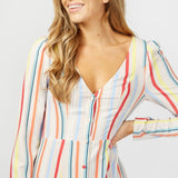 Little Mistress Multi Stripe Midaxi Dress