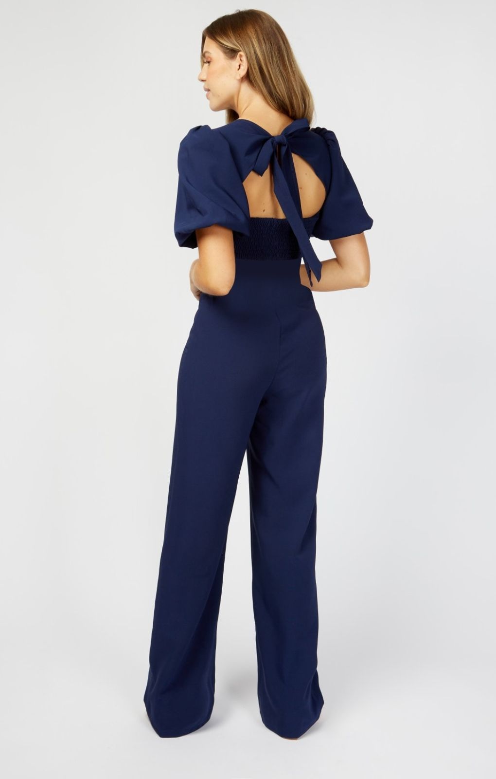 Little Mistress Navy Cut Out Jumpsuit