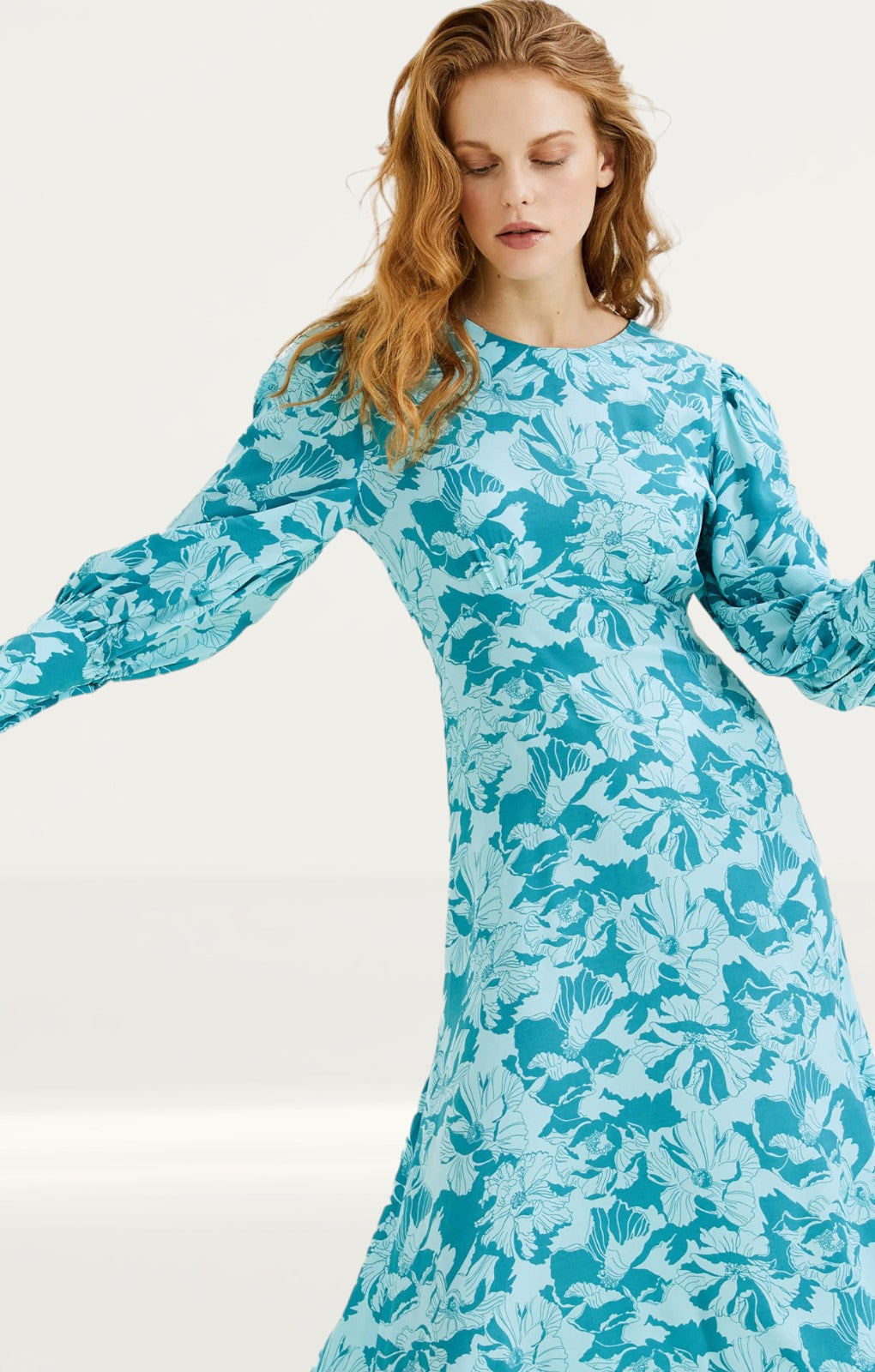 M&S Autograph Floral Empire Line Midi Shift Dress product image