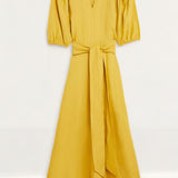 M&S Autograph Irish Linen Blend Belted Dress