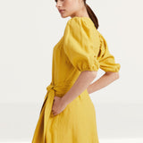 M&S Autograph Irish Linen Blend Belted Dress