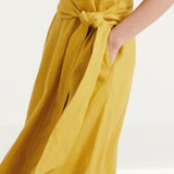 M&S Autograph Irish Linen Blend Belted Dress