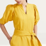 M&S Autograph Irish Linen Blend Belted Dress