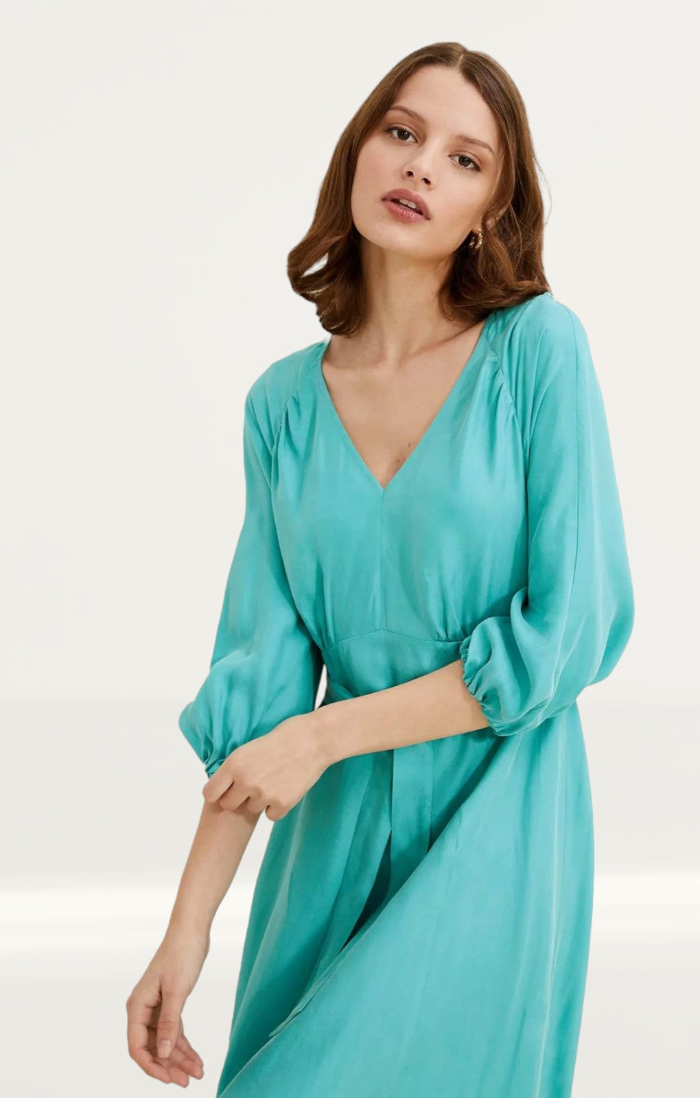 M&S Autograph V-Neck Belted Midi Dress product image