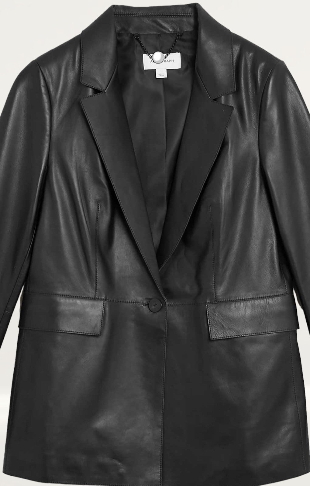 Rent M S Leather Single Breasted Blazer Hirestreet
