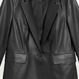M&S Leather Single Breasted Blazer product image