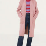 M&S Pink Wool Blend Drawstring Parka