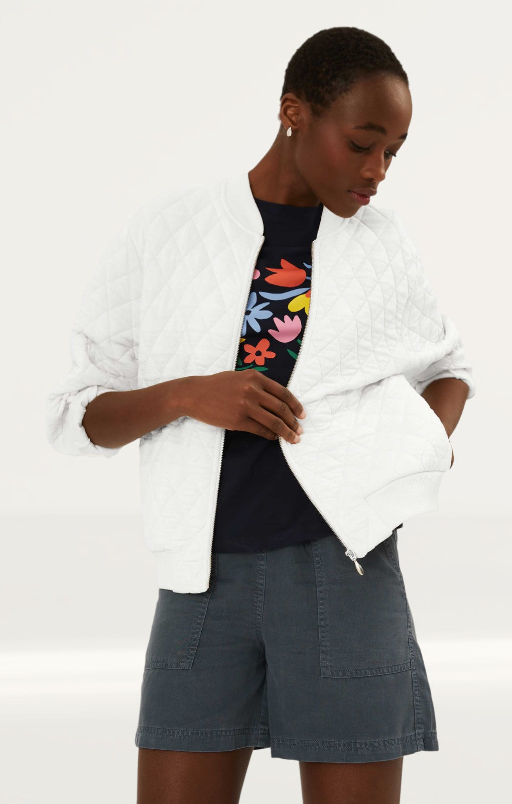 M&S Quilted Jersey Balloon Sleeve Jacket