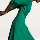 M&S X Ghost Green Long Sleeve Midi Dress
