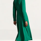 M&S X Ghost Green Long Sleeve Midi Dress