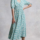 M&S X Ghost Daisy Shirred Waist Midi Dress