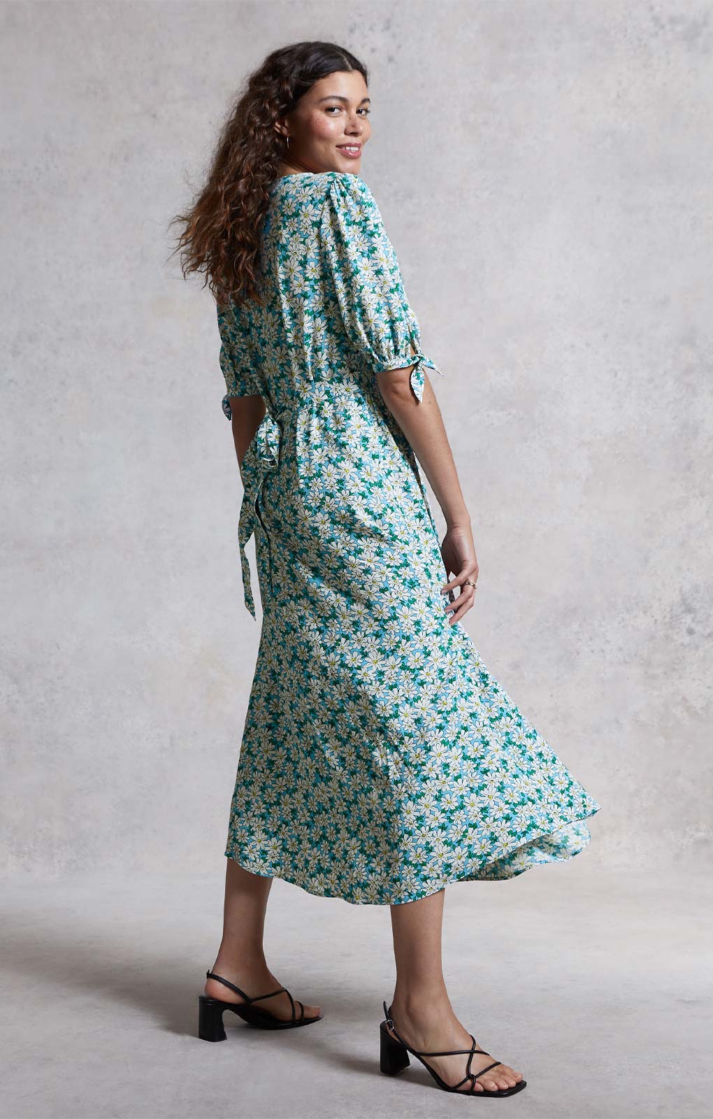 M&S X Ghost Daisy Shirred Waist Midi Dress