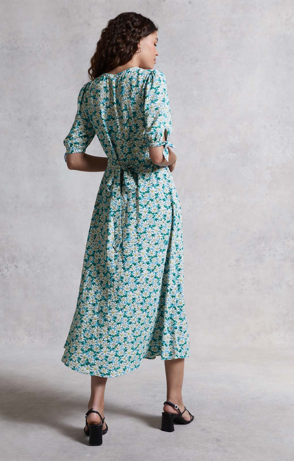 M&S X Ghost Daisy Shirred Waist Midi Dress